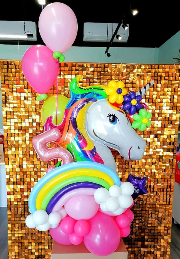 Bouquet de Unicornio & globos látex