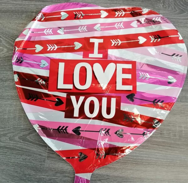 Corazón San Valentín Metálico Estampado de 46cm #1401