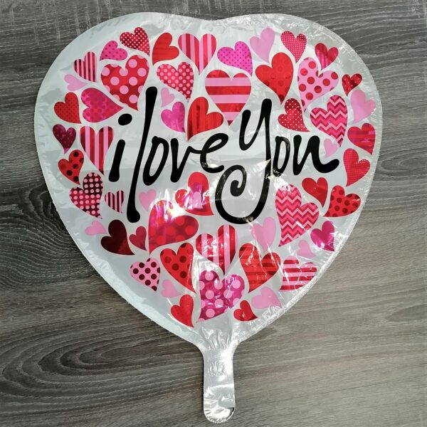 Corazón San Valentín Metálico Estampado de 46cm #1402