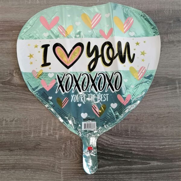 Corazón San Valentín Metálico Estampado de 46cm #1406