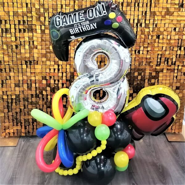 Bouquet Among Us & Base de Globos de Latex