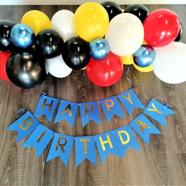 Guirnalda Confeti & Banderín "Happy Birthday"