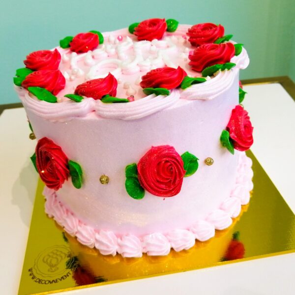 Pastel Rosas Happy Birthday
