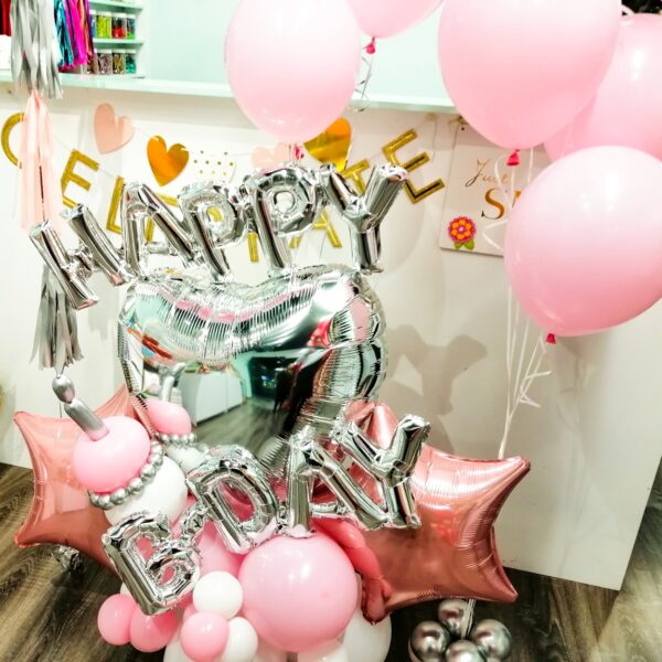 Bouquet Happy Birthday in Pink